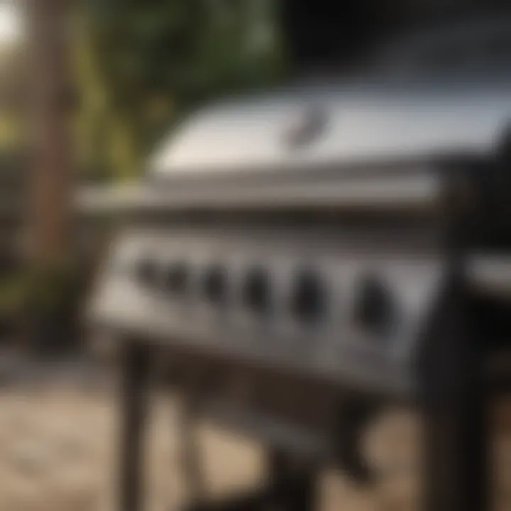Close-up of advanced features on a Weber grill