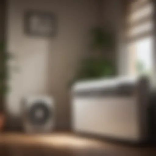 Modern air conditioner in sleek design