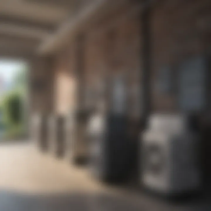 Variety of air conditioners in a store display