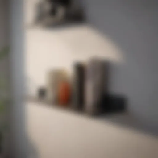 Modern plastic shelf design in home office