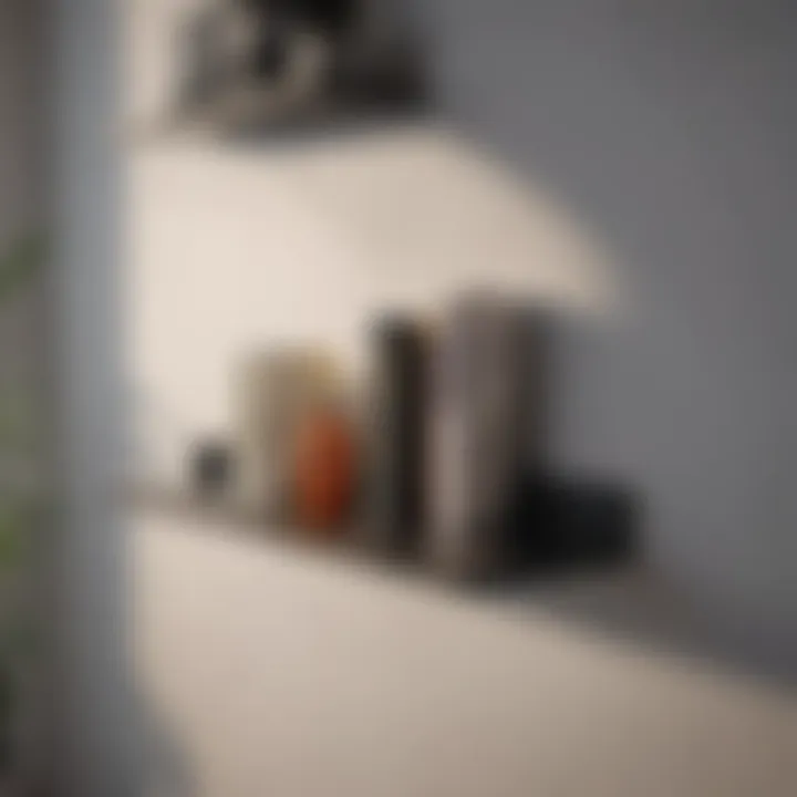 Modern plastic shelf design in home office