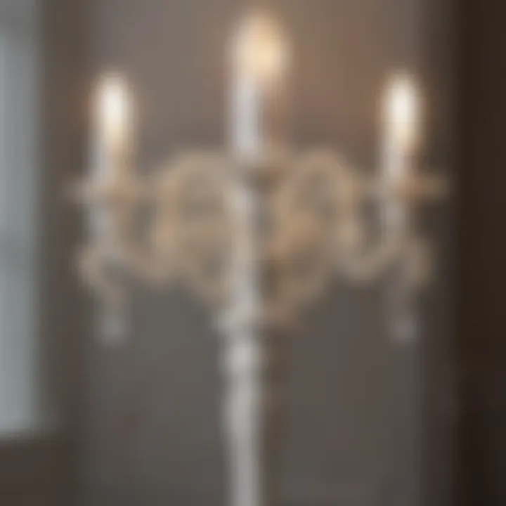 Intricate Design Details of a White Candelabra Bulb