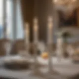 Elegant White Candelabra Bulb Illuminating a Lavish Dining Table
