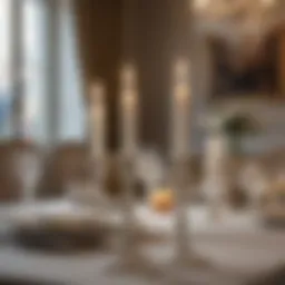 Elegant White Candelabra Bulb Illuminating a Lavish Dining Table