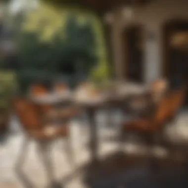 Luxurious Outdoor Dining Setting with Windsor Collection Patio Table