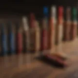 Assorted wood retouching markers in various colors