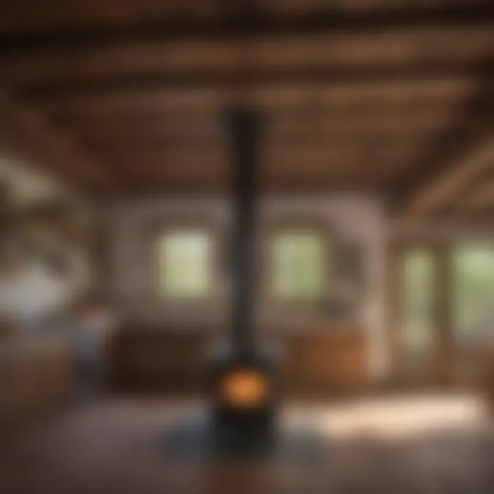 Designing With Wood Stove Ceiling Kits in Mind Wood stove ceiling kit design considerations