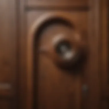 Close-up view of the grain of a wooden interior door illustrating texture and quality.