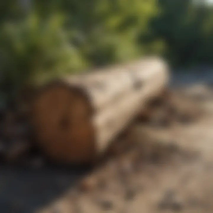 Rustic Charm: Wooden Log Landscape Edging Ideas Wooden Log Landscape Edging