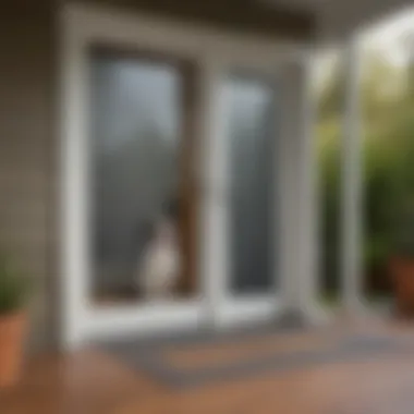 XL pet door integrated within a stylish vinyl screen door