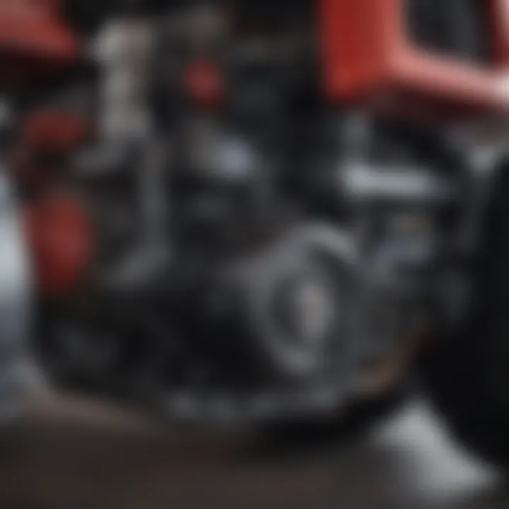 Close-up of Engine of Yard Machines Tractor