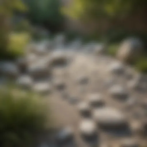 Elegant Zen Garden with White Rocks