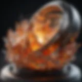 A close-up of Zep Crystal Heat Drain Opener container with fiery energy