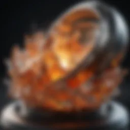 A close-up of Zep Crystal Heat Drain Opener container with fiery energy
