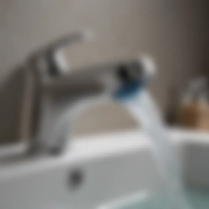 Sleek Design of Zero Water Faucet Filter Close-up of Zero Water Faucet Filter showcasing its sleek design.